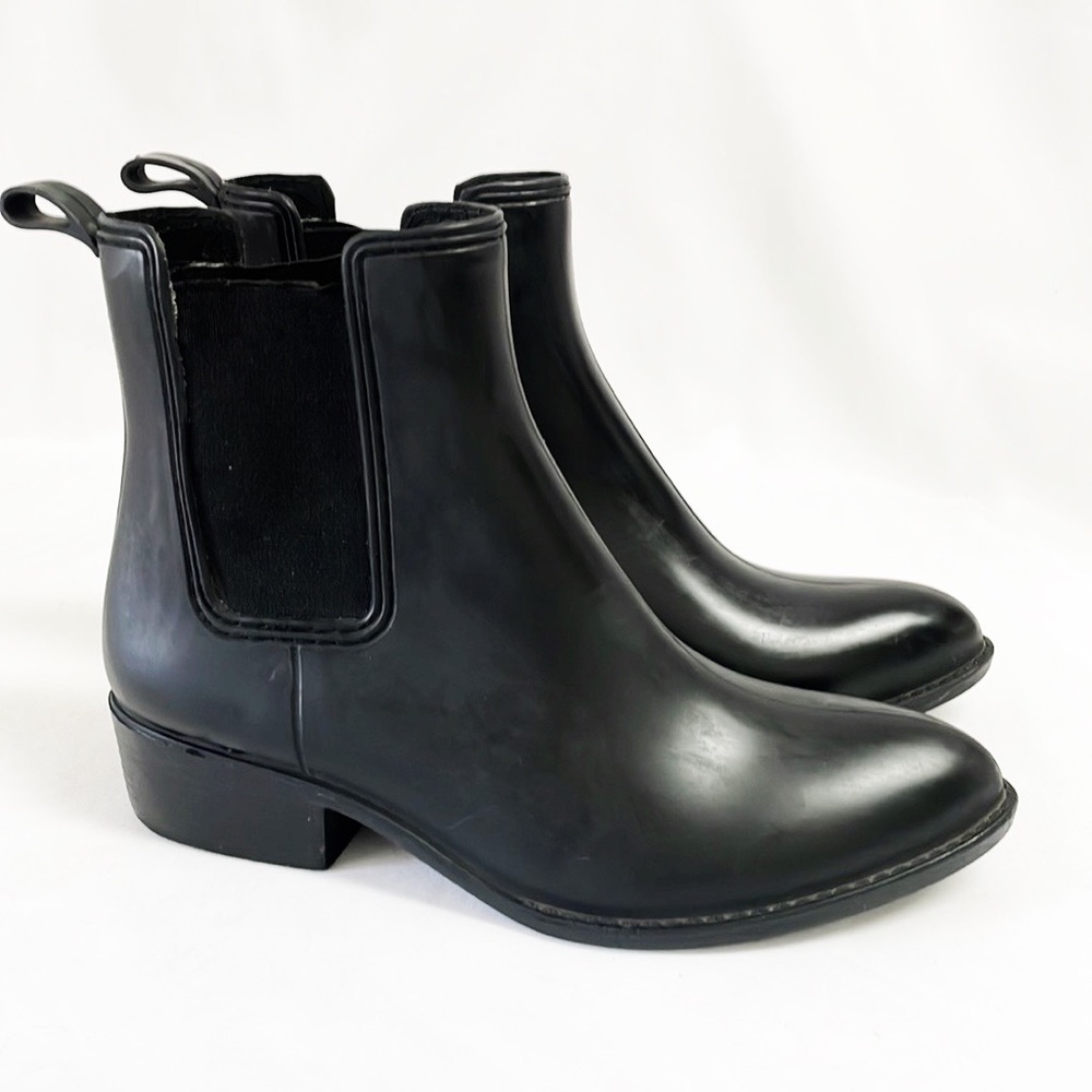 JEFFREY CAMPBELL Havana Black Ankle Boots With Block Heels Size 9